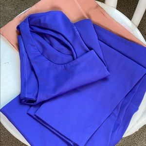 Girlfriend Collective top and bottom set XL pansy